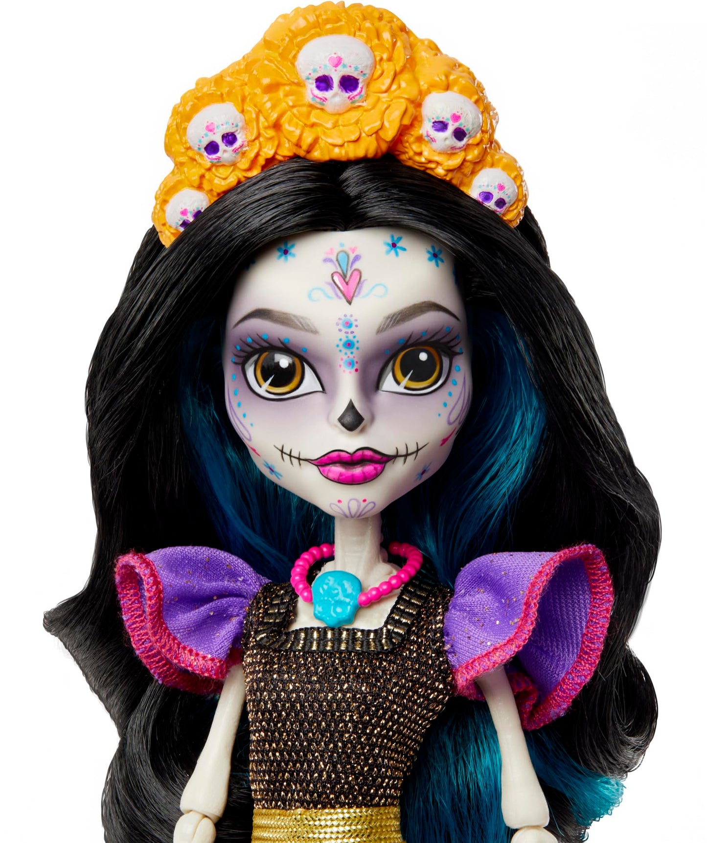 Monster High Skelita Calaveras Doll - Dia De Muertos Collectible, Multi Color, Plastic, Model HNF96