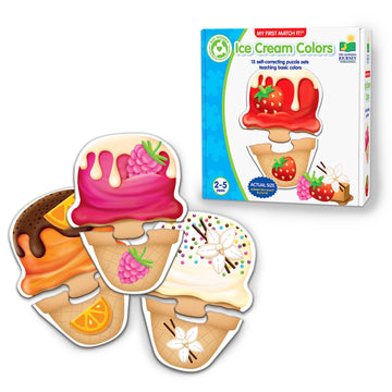 The Learning Journey: My First Match It - Ice Cream Colors - 15 Piece Self-Correcting Matching Puzzles - First Learning Toys For Toddlers 2-5 - Award Winning Toys
