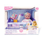 Kidoozie Lullaby Baby Playset - Soft Body Doll & Crib, 11" Multi-Color, G02595, Ages 2+