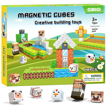 Magnetic Blocks, Magnetic Building Blocks For Kids Toys, Creative Preschool Sensory Autism Magnet Toys For Ages 3-5 5-7 8-13,Christmas Birthday For 3+ Years Old Girls & Boys
