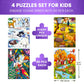 Quokka Puzzles For Kids Ages 4-6 - Set Of 4X60 Jigsaw Puzzles For Toddlers 3-5 - Polar, Birds, Animals Toys For Children 6-8 Yo - Gift Educational Game For Boys & Girls