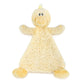 Demdaco Daddles Duck Pale Yellow Children'S Plush Rattle Blankie
