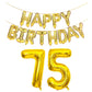 Shuntai 75 Balloon Numbers Gold Jumbo Number 57 Foil Mylar Balloons With Happy Birthday Letter Balloons Banner 75Th Birthday Dec