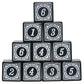 SmartDealsPro 10-Pack D6 Six Sides 16mm Dice Die for DND MTG PRG Wow Table Game Math Teaching (White Letter)