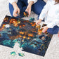 Heipiniuye Halloween Puzzles 120 Pieces Scary Skeleton Puzzle Halloween Jigsaw Puzzle For Kids Adults Halloween Party Decoration