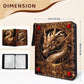 Wazzio Trading Card Storage Album with 50 Durable 9-Pocket Pages  Birthday Gifts for Fathers Day  900 Pocket Card Binder  Gifts for Collector's Album  Golden Dragon Design on Pocket Card Packs