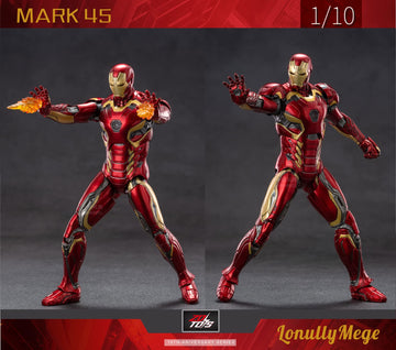 Lonullymege Ironman Mark45 Action Figure-2023 New Released 7 Inch Exquisite Painting Collection Movable Model Toys (1/10 Scale)
