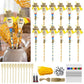 Cinrobiye 12 Set Fall Scarecrow Wooden Spoon Craft Kit, DIY Autumn Scarecrow Mason Jar Decoration Set Goodie Bag Fillers for Tha