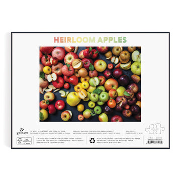 Galison Heirloom Apples 1000 Piece Puzzle From Galison - 27'' X 20'' Puzzle, Beautiful Art By Julie Seabrook Ream, Thick And Stu