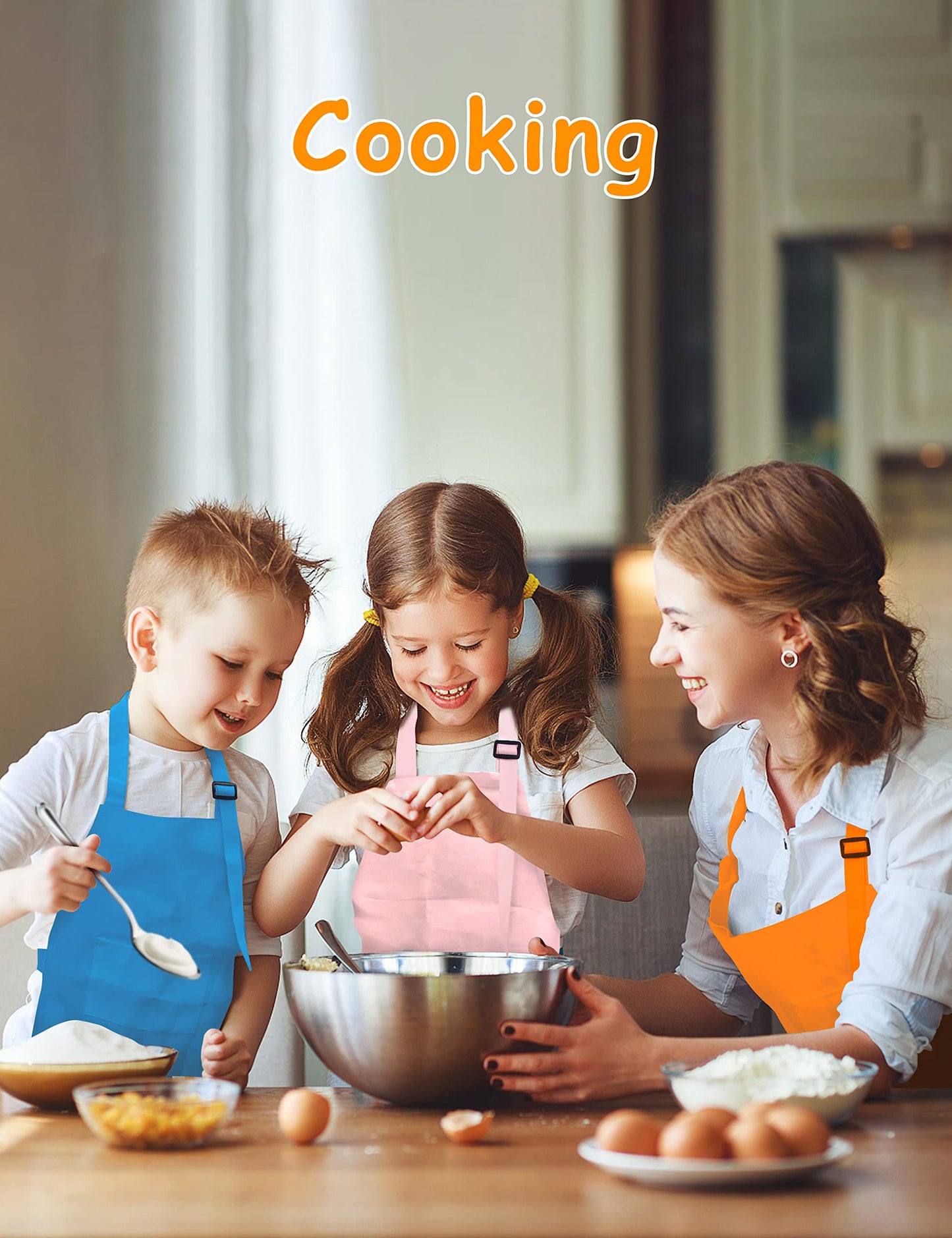 Iagbibui Kids Apron, 12 Pack Kids Aprons For Girls Boys, Children Art Painting Aprons Kitchen Classroom Cooking Baking For Age 6