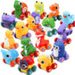 JOYIN Animal Cartoon Cars, Soft Rubber Toy Car Set, Mini Vehicles, Bath Toy Car for Toddlers, Gift for Boys and Girls Christmas 