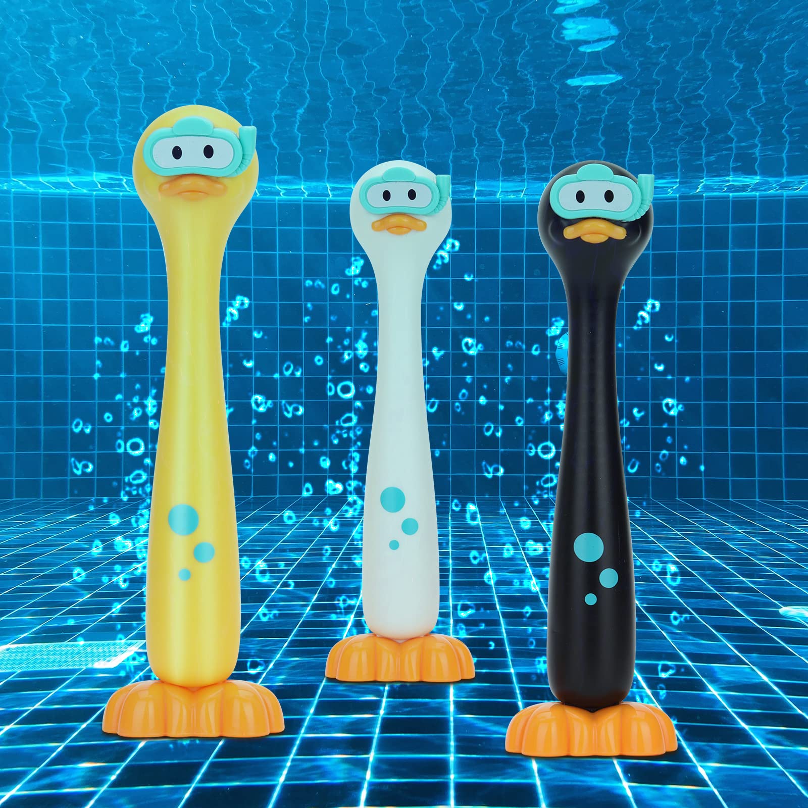 Doadw Summer Toys Underwater Pool Games Dive Sticks Duck 3-Pack