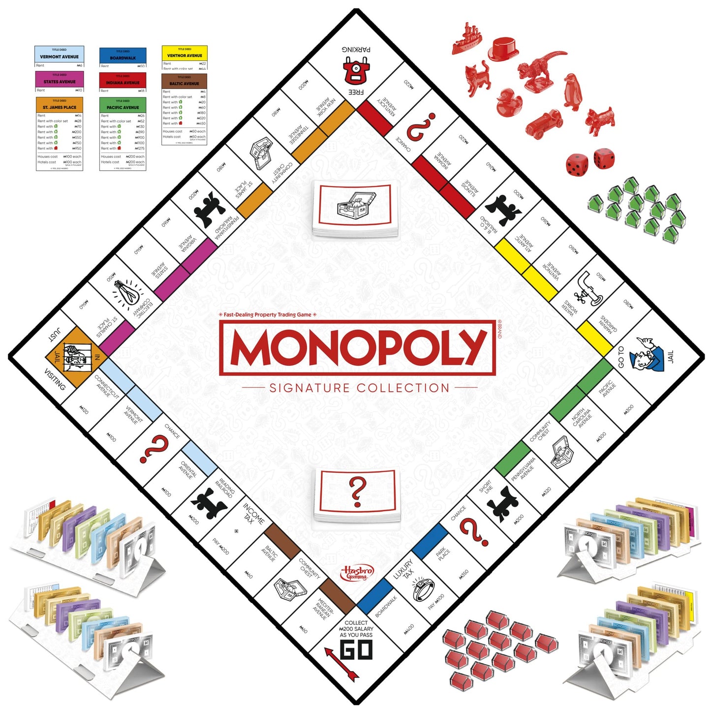 Monopoly Signature Collection Family Board Game For 2 To 6 Players, Premium Packaging And Components, In-Box Storage, Family Gam