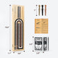 Cribbage Board Game Set  3-Track enhanced Wooden Cribbage Board with Magnetic Lock & Large Storage  9 Metal Pegs  2 Decks of Playing Cards - Classic Board Games for mature-themeds Family (Instruction Include)