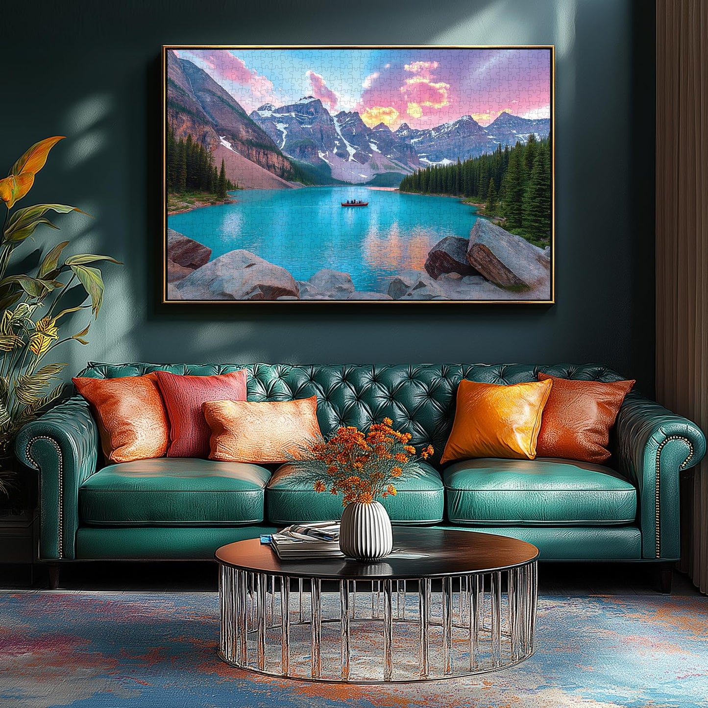 Blueforest 1000 Piece Moraine Lake Puzzle - Canadian Rockies Landscape  enhanced National Park Jigsaw Puzzle for mature-themeds Gift 27x20 Inch