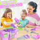 Kids Tool Set, Pink Toy Tool Set for Girls with Electric Drill, Hammer, Planer, Working Vest, Accessories and Storage Box, Const