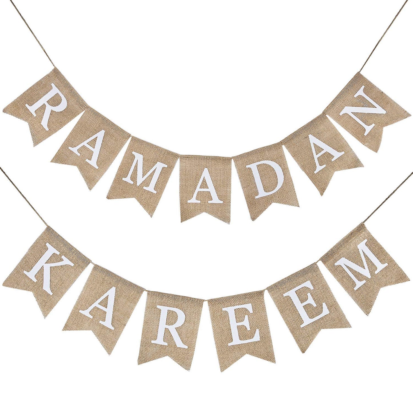 Ramadan Mubarak Banner Ramadan Kareem Decorations Eid Burlap Bunting Gold Eid Mubarak Banner Party Supplies for Home Muslim Fest