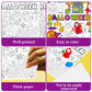 Paper Giant Halloween Coloring Poster Tablecloth For Kids Witch Ghost Pumpkin Activity Large Color-In Paper Poster Table Cover F