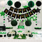 Meowtastic Birthday Decorations, Happy Birthday Banner With Honeycomb Balls, Star Hanging Swirl Streamer, Circle Dot Garland, Happy Birthday Party Decorations For Women Men Boys Girls (Green & Black)