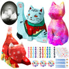 Goody King Paint Your Own Cat Lamp Kit 3pcs,DIY Cat Crafts Night Light, Arts & Crafts for Kids Ages 8-12, Painting Kit for Girls
