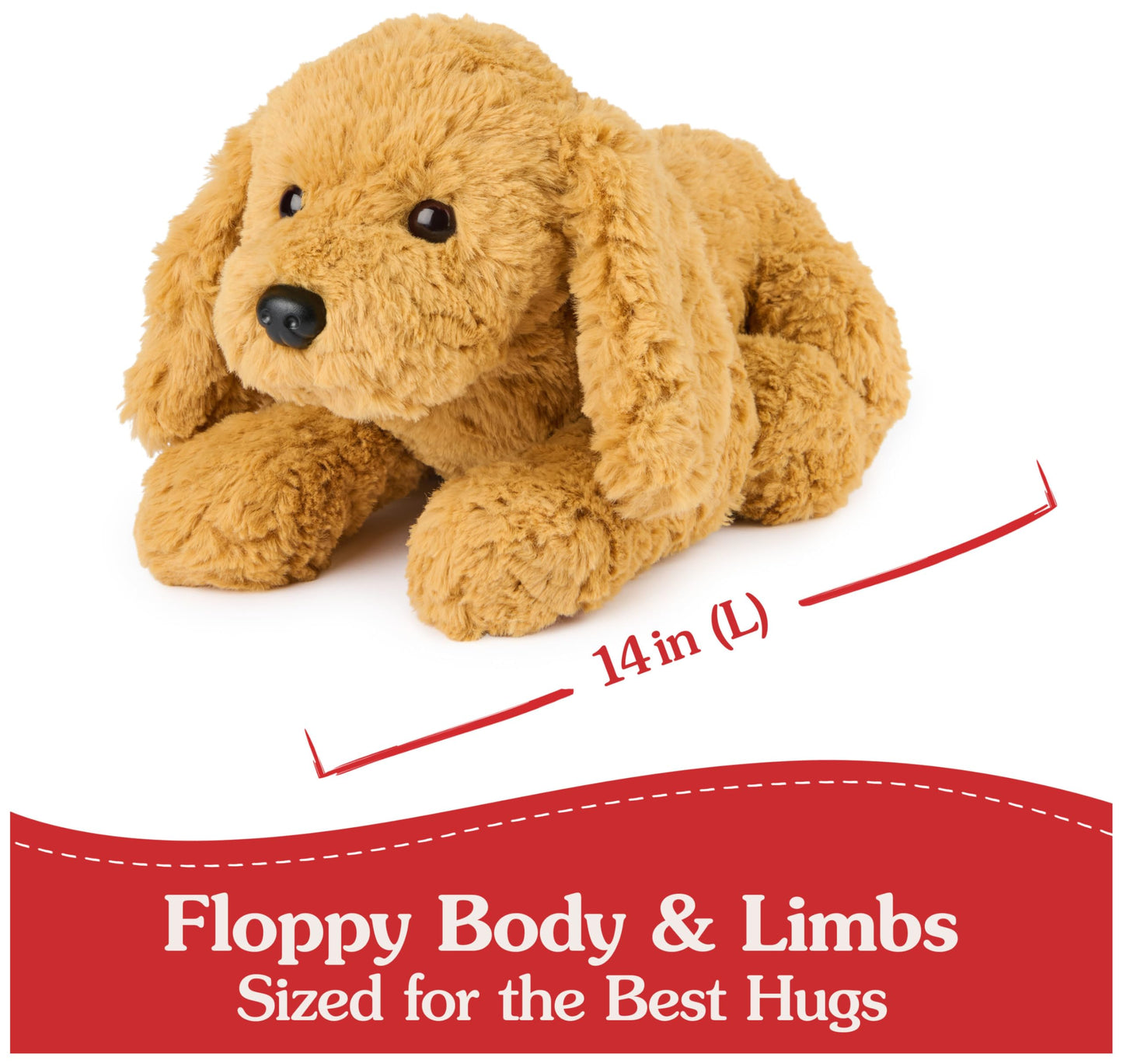 GUND Muttsy Dog Plush Stuffed Animal, Brown, 14”, High Quality Materials, Ages 1+