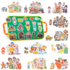 CHEFAN 12 Pack Felt Board Stories Set,Fairy-Tales Flannel Board Stories with a Foldable Board for Preschool Activities,Included 