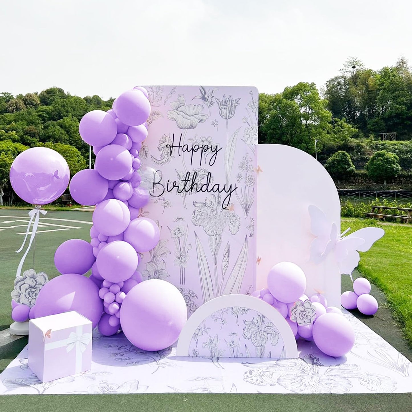 200 Pieces Pastel Purple Balloon Arch Kit Light Purple Balloons Lilac Balloon Garland Lavender Balloon Arch Kit For Purple Weddi
