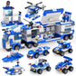 1338 Pieces City Police Station Mobile Command Center Truck Building Blocks Set In 25 Different Models Police Car, Helicopter, P