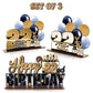 Lingteer Happy 22Nd Birthday Gold Acrylic Table Topper Centerpieces Set - Cheers To 22 Years Old Birthday 22Nd Bday Party Gift Decorations.