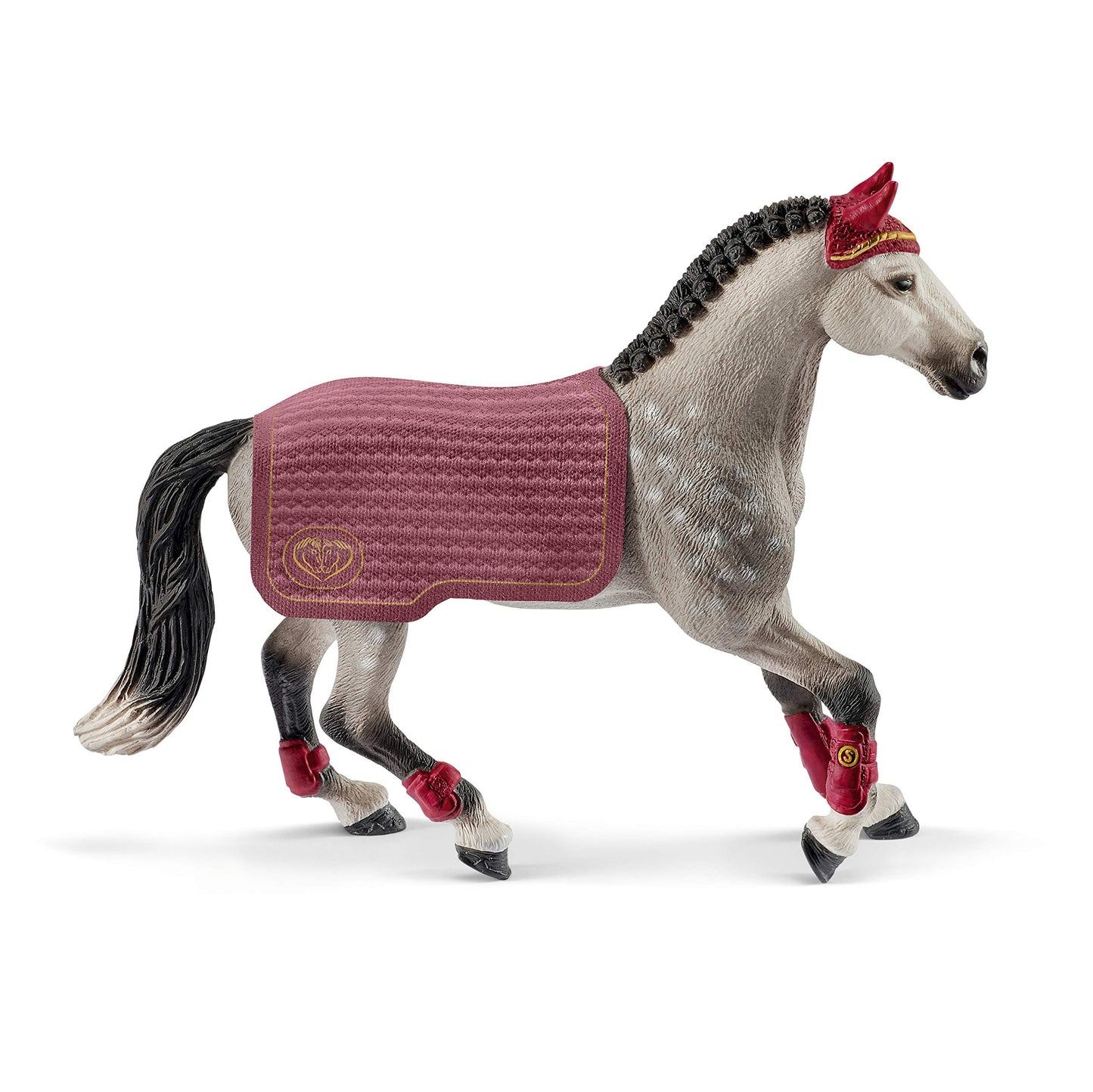 Schleich Horse Club Trakehner Mare Riding Tournament Horse Toy Figurine - Authentic Mare Horse Toy With Removable Blanket For Boys And Girls Imagination And Play, Gift For Kids Ages 5+
