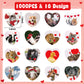 Beyumi 1000Pcs Valentine'S Day Realistic Animal Stickers In 2 Rolls For Kids Valentine Animal Heart Decals Waterproof Vinyl Labels For Greeting Card Envelope Scrapbooking Party Decor Gift Girls Teens