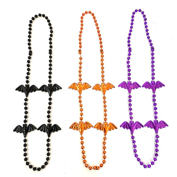 YSPPF 12 Pcs Halloween Party Bat Bead Necklace Pirates Day Necklace Gift Ornament