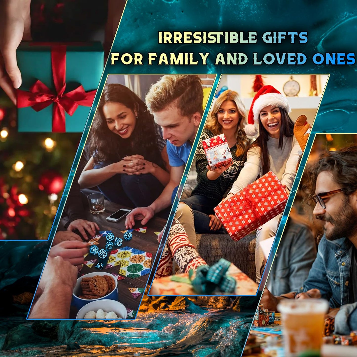 Wireless Charging LED Dice, DND Dice Rechargeable with Charging Box, ZHOORQI 7 PCS Light up Dices for Dungeons and Dragons RPG (