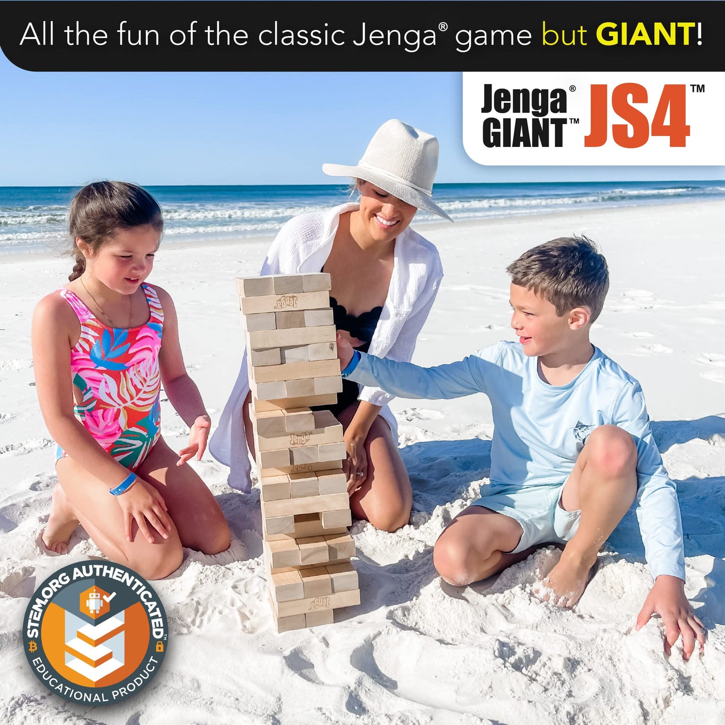 Jenga Giant - Stacks To Over 3 Feet - Officially Licensed - Js4
