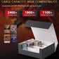 Newloop Trading Card Storage Box - 2400+ Card Deck Case For Magic The Gathering Pokemon Yugioh Sports Cards, Leather Mtg Command