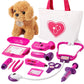 HERSITY Vet Toys Girls Doctor Kit for Kids, Veterinary Pretend Play Puppy Plush Dog Grooming Toy Medical Set Gifts for Toddlers 