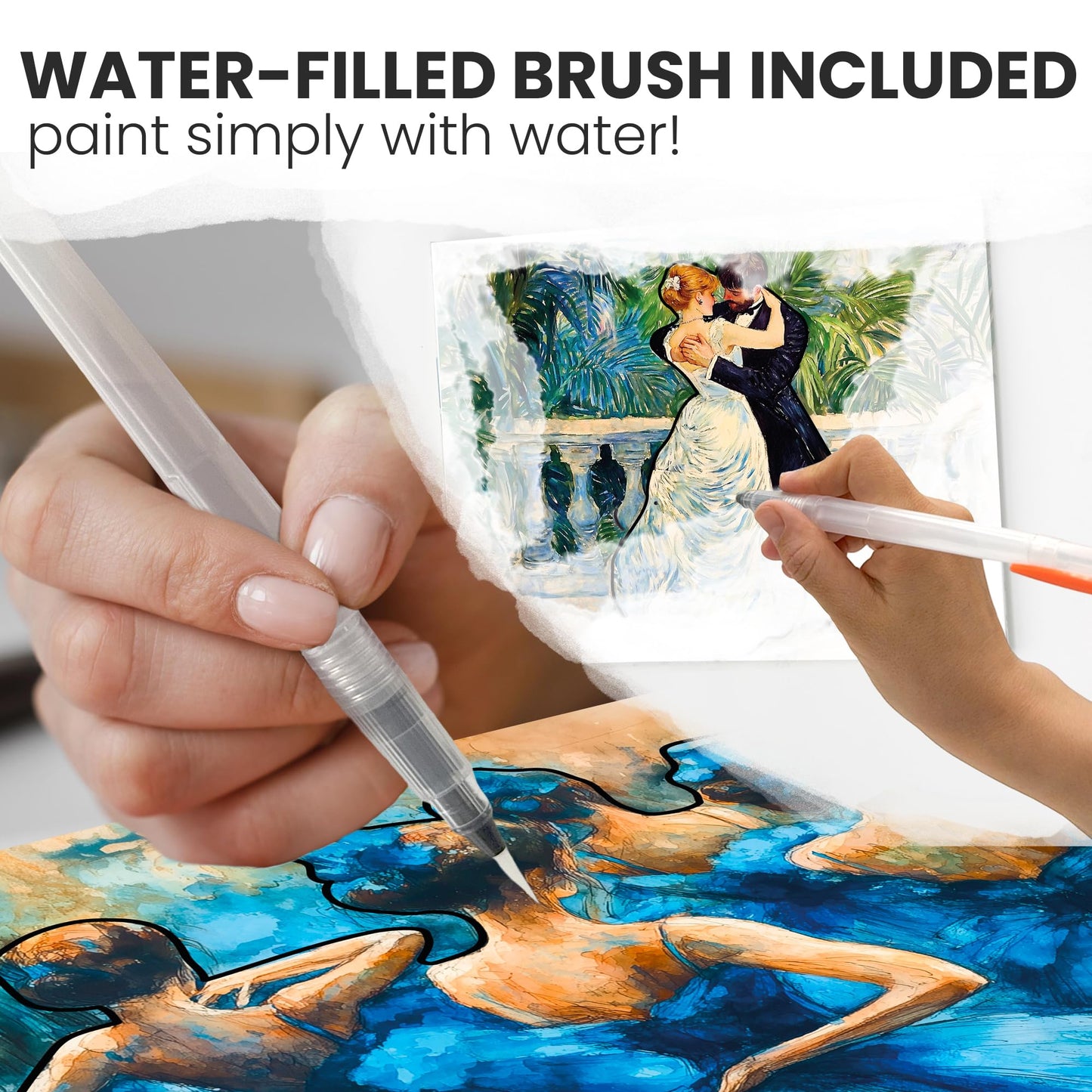 QUOKKA 10PACK Water Painting Dementia Activities for Seniors - Gallery of Greats - Alzheimers Products for Elderly - Activities