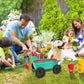 Deao Kids Garden Wagon Wheelbarrow And Gardening Tools Play Set Includes 10 Accessories And 4 Plant Pots,Great Outdoor Toddler T