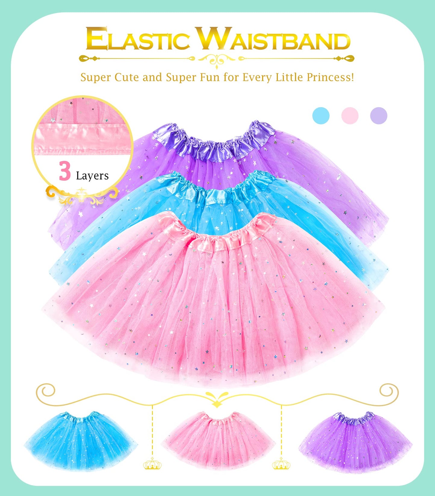 Princess Dresses For Girls Fairy Wings, Bibuty Dress Up Clothes Pretend Play Costumes Trunk With 3 Sets Of Princess Dress Up Shoes, Glitter Girls Tutu Skirts And Butterfly Wings, Toys For 3-6 Yr Girls