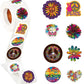 500 Pieces(8 Patterns)Peace Hippie Stickers Colorful Fashion Graffiti Rolls Self Adhesive Seals For Kids Teens Adults For Water