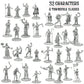 Townsfolk Mini Fantasy Figures Non Player Characters NPC - 32 Unique Miniatures - Nobility, Merchants, Peasants, Entertainers -