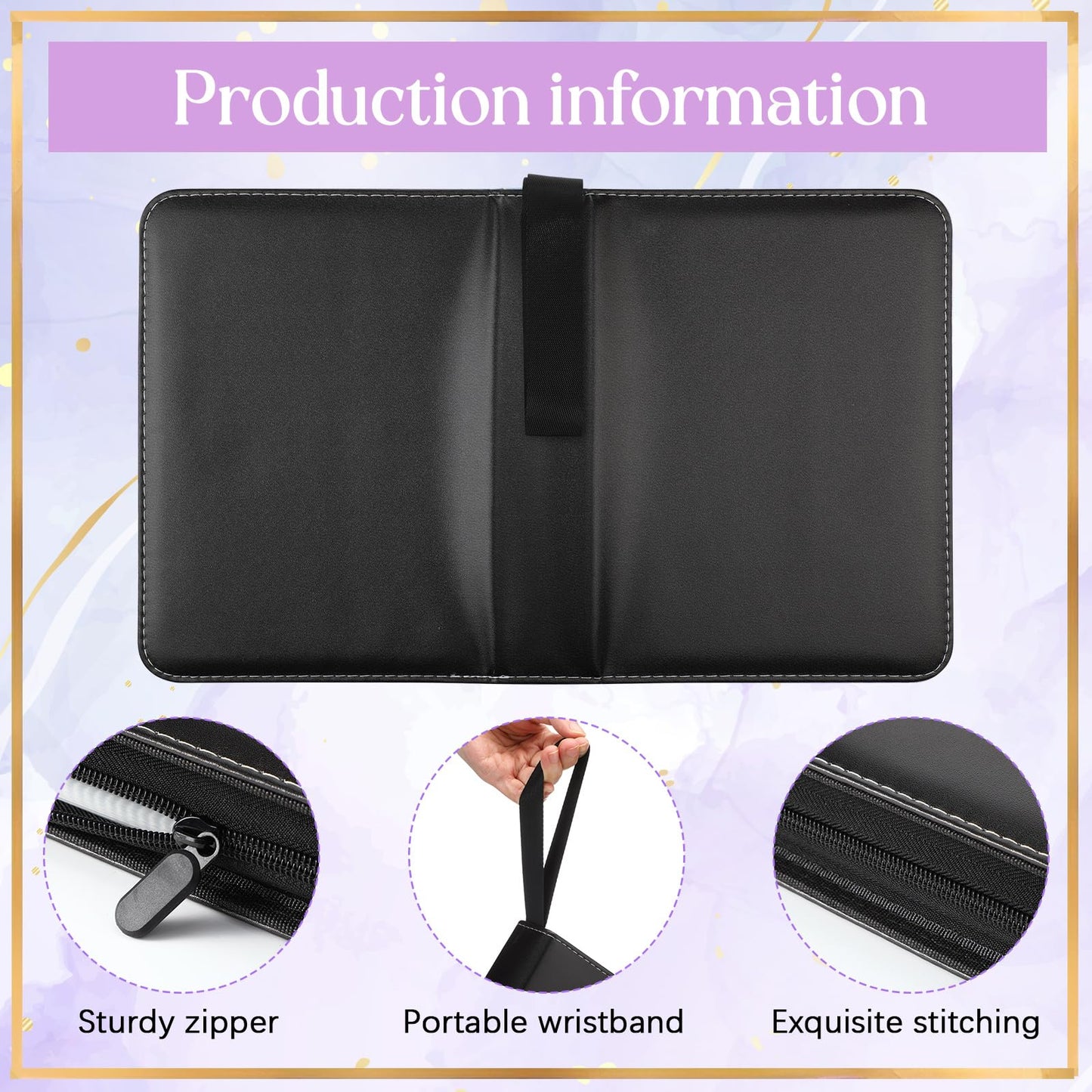 Humyoun 5 Pcs 4 Pocket Trading Card Binder 2000 Pockets with 250 Removable Sleeves Game Cards Collection Sports Trading Cards Collector Album(Black  White  Red  Blue  Purple)