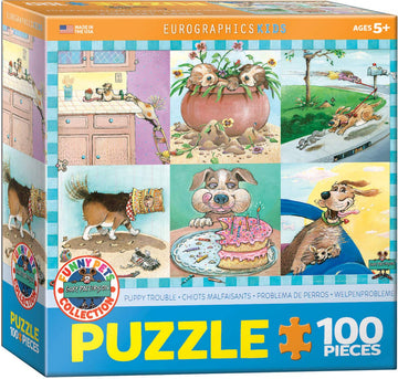 Eurographics Puppy Trouble By Gary Patterson 100-Piece Puzzle