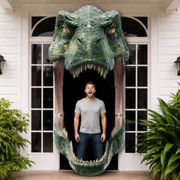 SiliFine Dinosaur Birthday Party Porch Banner Dinosaur Door Decorations Dino Door Banner Backdrop Hanging Supplies for Dino Part