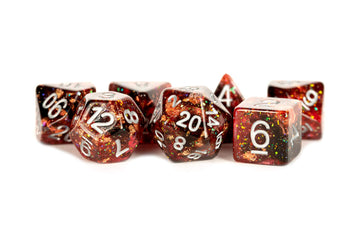Metallic Dice Games Lic631 Eternal Fire Dice - Set Of 7
