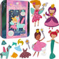 Hapinest Magnetic Dress Up Dolls For Girls, Magnet Dolls Dress Up, Pretend & Play Magnetic Travel Toys Tin Playset, Magnetic Dol