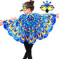 Irolewin Peacock-Costume-Bird-Wings Mask For Kids-Halloween Costumes Toddler Dress Up Clothes Cape As Girls Boys Owl Party