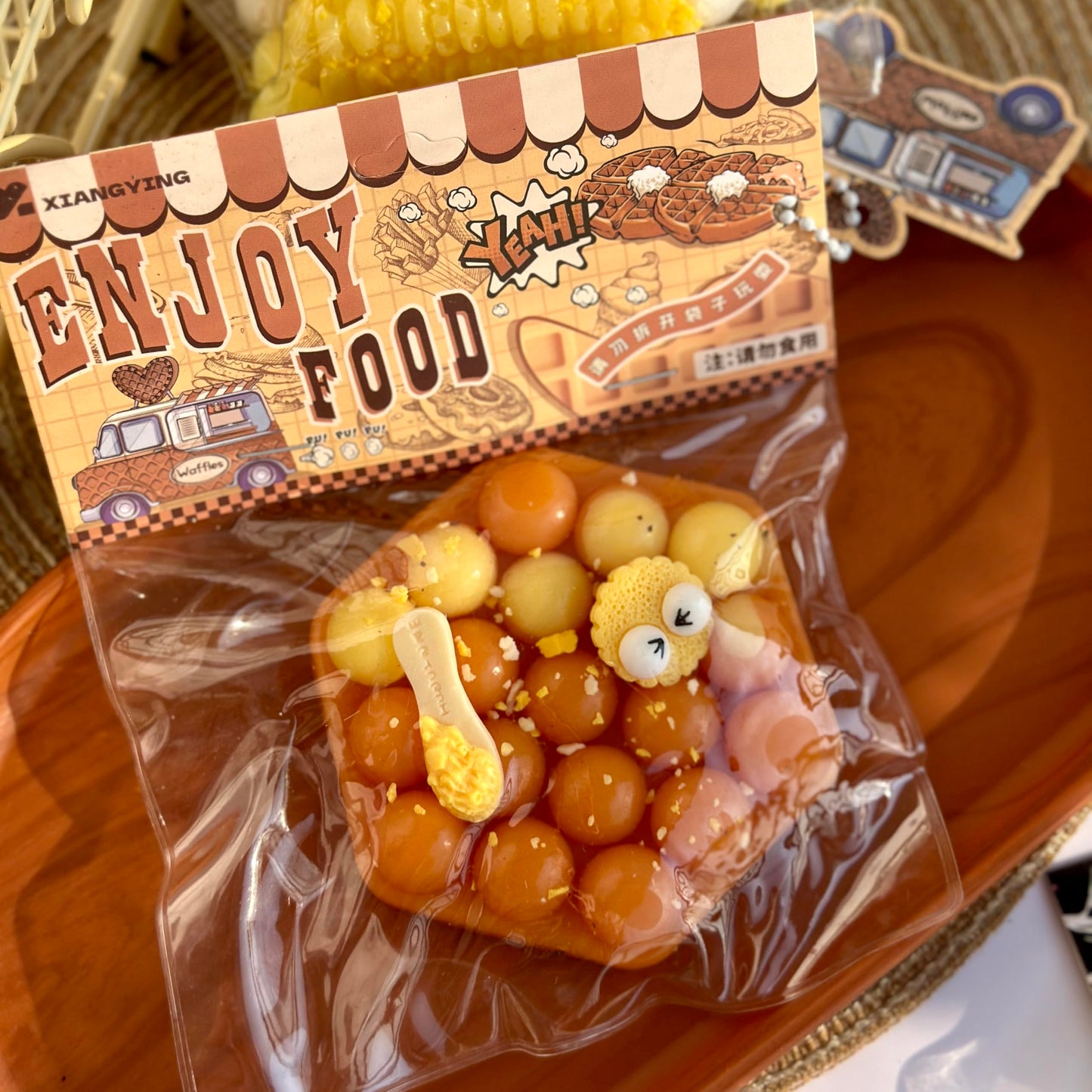 Taba Squishy Toys Valentines Cat Paw Cute Kawaii Squeeze Toys  Sticky Squishy Fidget Toys Silicone Squeeze Toy for Stress Relief Cute Soft Toys Best Valentines Gift for Anniversary (Egg Waffles)