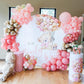 Pink Gold Balloons Set, 12 Inch Pink White Latex Balloons Pink Confetti Helium Balloons Pink And Metallic Gold Party Balloons Fo