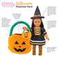 Playtime By Eimmie 18 Inch Doll Clothes And Accessories - Halloween Witch Costume With Hat And Plush Pumpkin - Clothing Sets & Stuff - Fits American, Generation & Similar 18” Dolls For Girls
